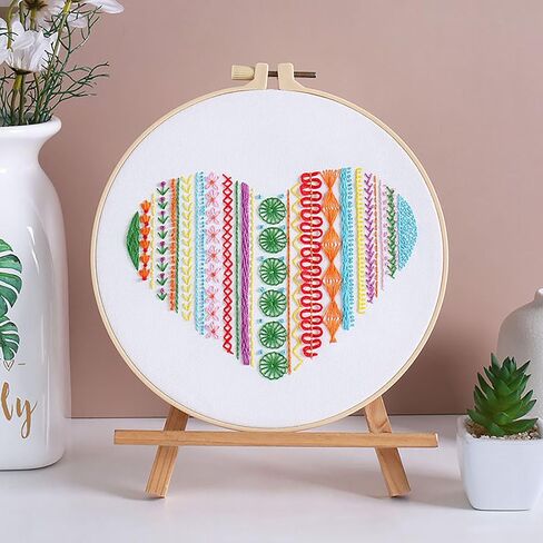 ojindiy Embroidery Kits for Beginners Adults 3 Packs, Learn Basic Flowers and Delicate Stitches, Embroidery Kit for Craft Lover and Starter, Cross Stitch in Saudi Arabia