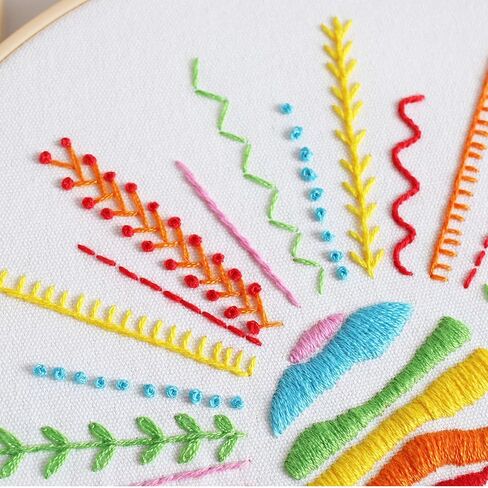 ojindiy Embroidery Kits for Beginners Adults 3 Packs, Learn Basic Flowers and Delicate Stitches, Embroidery Kit for Craft Lover and Starter, Cross Stitch in Saudi Arabia