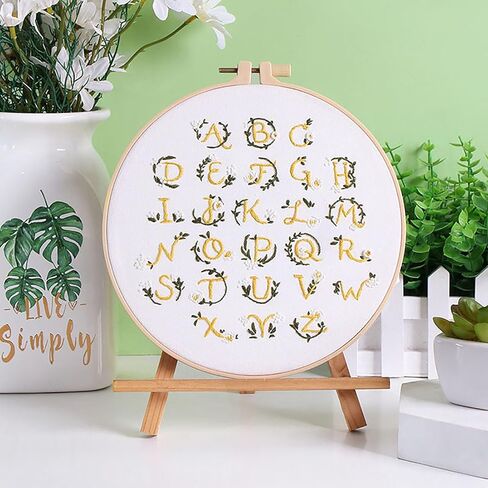 ojindiy Embroidery Kits for Beginners Adults 3 Packs, Learn Basic Flowers and Delicate Stitches, Embroidery Kit for Craft Lover and Starter, Cross Stitch in Kuwait