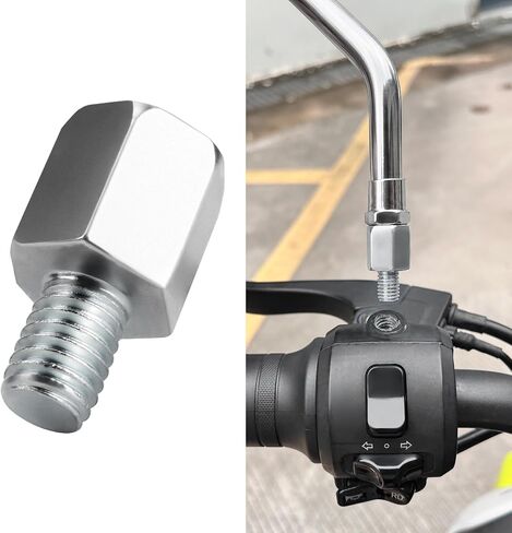 Motorcycle Mirror Mount Adapter 10mm to 10mm/8mm Standarad/Reverse Motorcycle Rear Mirror Adapter Threads in Saudi Arabia