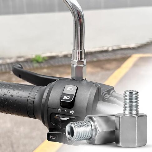 Motorcycle Mirror Mount Adapter 10mm to 10mm/8mm Standarad/Reverse Motorcycle Rear Mirror Adapter Threads in Saudi Arabia