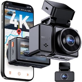 كاميرا Vantrue E2 Pro Dash Cam الأمامية والخلفية، كاميرا خلفية مطورة 2.5K، كاميرا داش 4K+2.5K للسيارات، التحكم الصوتي، WiFi، GPS، الرؤية الليلية، وضع انتظار السيارات 24 ساعة، تسجيل حلقة، 2.45 بوصة IPS، دعم 1 تيرابايت in Kuwait