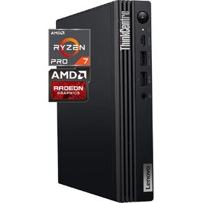 Oemgenuine Lenovo ThinkCentre Tiny M75q Gen 5 AMD Ryzen 7 Pro 8700GE، كمبيوتر مخصص، ذاكرة وصول عشوائي 16 جيجابايت / 32 جيجابايت / 64 جيجابايت، 256 جيجابايت / 512 جيجابايت / 1 تيرابايت SSD، واي فاي 6، منفذ DP، ويندوز 11 برو، سطح مكتب للأعمال AI، ضمان لمدة  in Kuwait