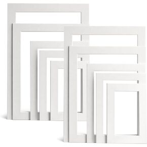 10 Pack Picture Mats for Frames, Picture Frame Mats Core Bevel Cut Mat Board Show Kit for 6,7,8,10, 11.6 Inch Pictures, Artwork and Home Decor in Kuwait