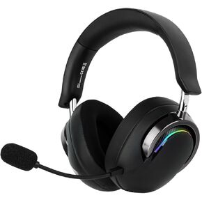 MechLands AULA A700 Wireless Gaming Headset with 7.1 Surround Sound, 50mm Driver, 2.4GHz/BT/Wired, Gaming Headphone with Noise Canceling Mic, RGB Light, 40H Battery, for PS4/PS5/PC/Switch (Black Grey) in Saudi Arabia
