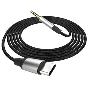 كابل صوت FosPower USB C إلى 3.5 مم (6.6 قدم) كابل سماعة رأس متين مضفر هاي فاي ستيريو AUX من ذكر إلى ذكر لهاتف iPhone 17 Pro Max/Air، 16/15 Pro Max، Samsung Galaxy S25 S24، iPad Pro، Pixel 9/8 in Kuwait