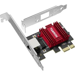 بطاقة شبكة 2.5 جيجا، محول YuanLey 2.5 جيجا بايت PCIe Ethernet مع Realtek RTL8125B، PCI Express إلى بطاقة RJ45 LAN، بطاقة NIC بسرعة 2500 ميجابت في الثانية لنظام التشغيل Windows/Linux/macOS، فتحة X1/X4/X8/X16 المتوافقة in Kuwait