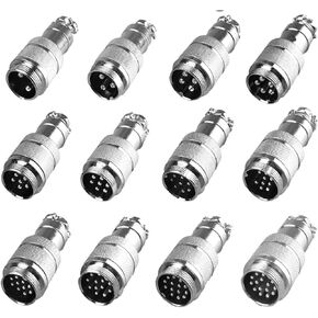 5pcs GX12 GX16 GX20 2 3 4 5 6 7 8 9 10Pin Male Female Butting Wire Cable Circular Aviation Socket Plug Panel Connector(GX20 Docking Male,5P) in Kuwait
