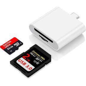لهاتف Samsung Galaxy S26 S26+ Plus Ultra، محول كاميرا رقمية لقارئ بطاقة SD - USB 3.0 سريع السرعة، SD، فتحة بطاقة مزدوجة Micro SD، نقل بطاقة USB C إلى TF SD لهاتف Samsung S25 S25+ FE S24 S23 S22 S21 in Kuwait
