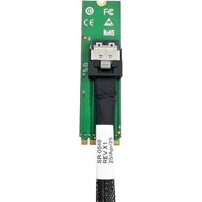 محول M.2 PCIe 5.0 إلى MCIO X4 (2280) -XIC 24MC مع كابل MCIO إلى U.2 (0.7 متر) in Kuwait