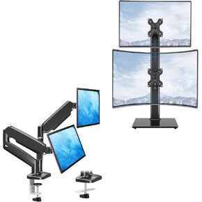 MOUNTUP Dual Monitor Arm & Vertical Dual Monitor Mount Bundle in Kuwait