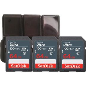 3X بطاقة ذاكرة Ultra SDXC UHS-I سعة 64 جيجابايت + حامل بطاقة الذاكرة in Kuwait