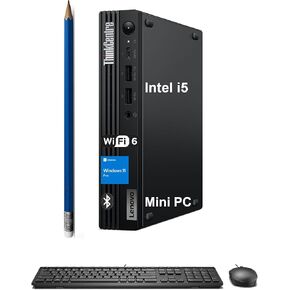 Lenovo ThinkCentre M70q Gen 5 Tiny Business Desktop, Intel 10-Core i5-14400T (> i7-13700T), UHD Graphics 730, MFF, Mini PC, Wi-Fi, IST Computer Customized 16GB/32GB DDR5 RAM, 512GB/1TB SSD, Win 11 Pro in Kuwait