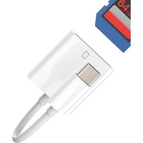 iPhone 15 Pro Max Plus USB C قارئ بطاقة SD لجهاز iPad 10、Air4/5、Mini6、Pro 12.9 محول ذاكرة الكاميرا محرك فلاش مدمج من النوع C كابل دونجل منفذ Thunderbolt متوافق مع Samsung MacBook in Kuwait