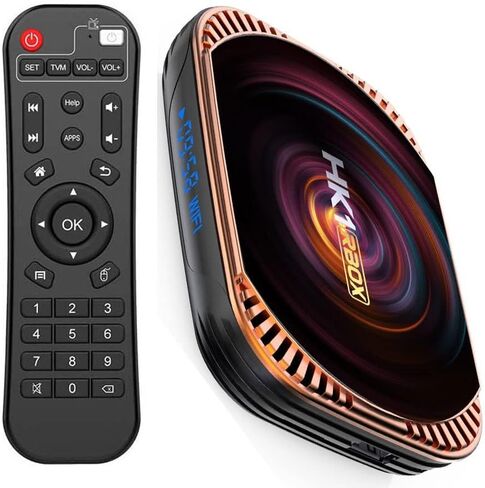 Amlogic S905X4 HK1 Box X4 Dual WiFi/BT4.0 Android 11.0 4GB RAM 64GB ROM Supports /8K/3D/H.265 1000M in Kuwait