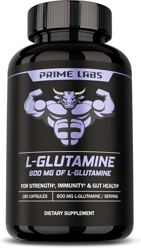 Prime Labs L Capsules 600mg - يدعم القوة ، واستعادة العضلات ، والمناعة ، وصحة الأمعاء - مكملات الأحماض الأمينية - للرجال والنساء in Saudi Arabia