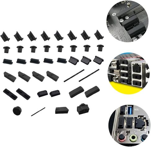OSALADI 120pcs Silicone Plugs for Computer Motherboard USB Port Cover Easy to Use and Prevents Moisture and Accumulation Compatible Various Devices in Kuwait