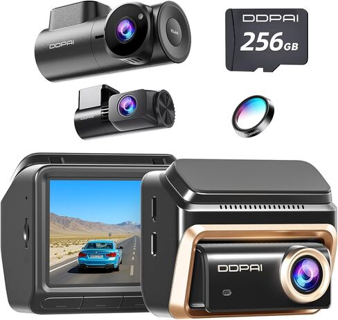 DDPAI Z90 Master كاميرا داش 3 قنوات 4K مع بطاقة SD 256G in Kuwait