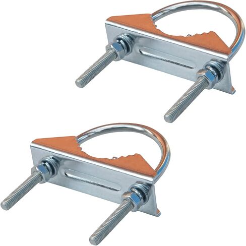 2 PCS Antenna Mount Clamp U-Bolt, Antenna Mast Clamp U Bolts with V Jaw Block, U Bolt Pipe Clamp Assembly, Mounting Hardware for Outside Home Antenna(Secure an Antenna mast of up to 1 5/8" Diameter) in Kuwait