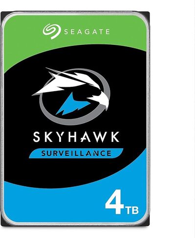 محرك الأقراص الصلبة الداخلي Seagate Skyhawk ST4000VX016 سعة 4 تيرابايت، ذاكرة تخزين مؤقت سعة 256 ميجابايت، محرك أقراص ثابتة SATA 3.5 بوصة بسرعة 6 جيجابايت/ثانية لأنظمة مراقبة DVR وNVR، تسجيل 24/7 (مجدد) in Kuwait