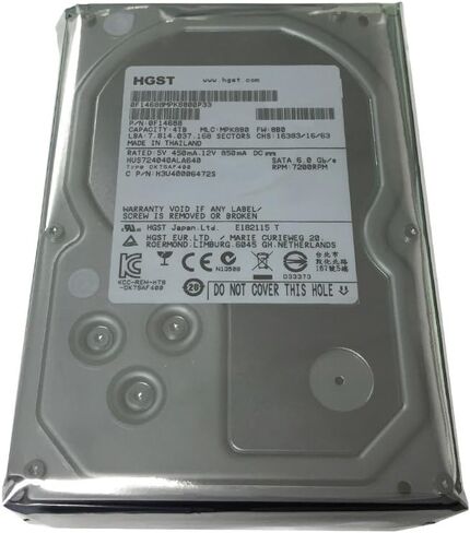 HGST Ultrastar 7K4000 4 تيرابايت 3.5 بوصة 7200 دورة في الدقيقة SATA محرك الأقراص الصلبة الداخلي للمؤسسات 64 ميجابايت 6.0 جيجابايت/ثانية - HUS724040ALA640/0F14688 (متجدد) in Kuwait