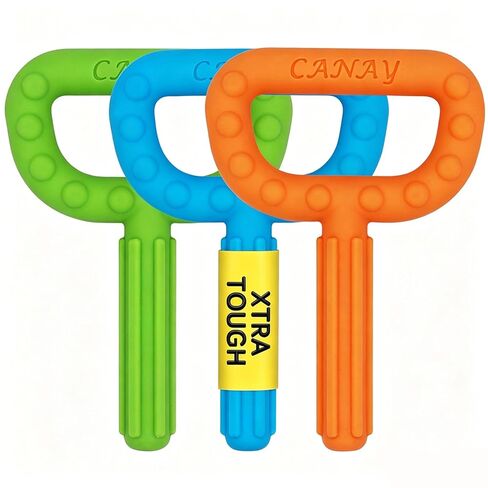 Sensory Chew Toys for Autistic Children, Chew Sticks for Humans, Alt. to Chew Necklaces for Sensory Kids, Teething, Oral Motor Stimulation, ADHD, SPD - Silicone Teether Toys (3 Pack) in Kuwait