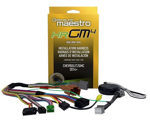 Idatalink Maestro HRN-HRR-GM4 متوافق مع شاحنات GM (2016-19) حزام T بديل للراديو - محول وحدة الرأس جاهز للاحتفاظ بعناصر التحكم في عجلة القيادة والمزيد (مطلوب وحدة ADS-MRR أو ADS-MRR2) in Kuwait