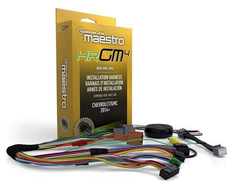 Idatalink Maestro HRN-HRR-GM4 متوافق مع شاحنات GM (2016-19) حزام T بديل للراديو - محول وحدة الرأس جاهز للاحتفاظ بعناصر التحكم في عجلة القيادة والمزيد (مطلوب وحدة ADS-MRR أو ADS-MRR2) in Kuwait