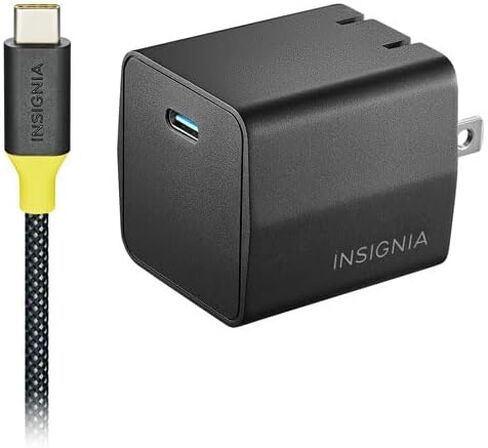 Insignia 45W USB-C Wall Accessory with Cable – Compact USB-C Support for Phones, Video Game Consoles, Tablets & Laptops in Kuwait