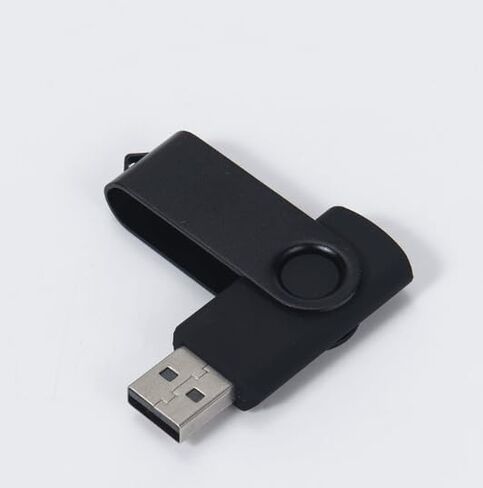 2 حزمة من محرك أقراص فلاش USB دوار معدني، سعة تخزين 512 ميجابايت باللون الأسود والأسود والأبيض والأسود والأزرق، USB 2.0 للاستخدام المنزلي والمكتبي in Kuwait
