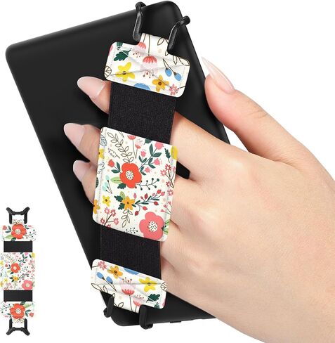 حزام يد رفيع من MoKo لأجهزة Kindle eReaders Fire Tablet مقاس 6-8 بوصات Kindle/Kobo/Voyaga/Lenovo/Sony E-Book Tablet، أسود عالي المرونة ومتعدد الاستخدامات، حزام يد خفيف الوزن، حامل قبضة إصبع، أخضر أغاف in Kuwait