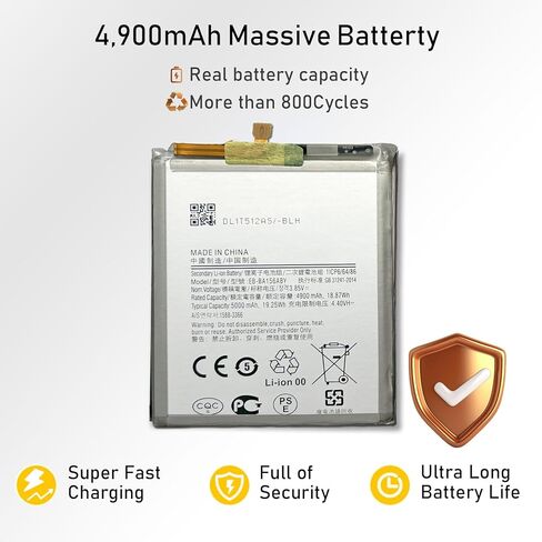 بطارية بديلة لجهاز Galaxy A15/A15، بطارية 5000 مللي أمبير في الساعة لجهاز EB-BA156ABY SM-A155 SM-A156 مع طقم إصلاح الأدوات in Kuwait