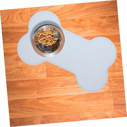 POPETPOP Pet Bowl Mat Silicone Dog Food Mat Silicone Pet Dog Cat Feeding Mat - Bone Shaped Table Mat Bowl Placemat for Dogs and Cats -Slip Feeding Mat Pad Water Bowl Mat Dog Bowls Mat in Saudi Arabia