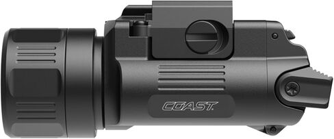 Coast PTX65R Two Beam 1000 Lumen USB-C Rechargeable LED Tactical Weapon Light with Tool-Free Universal/Picatinny Mounting System, and Spot & Flood Beams - IP54 Rating in Kuwait