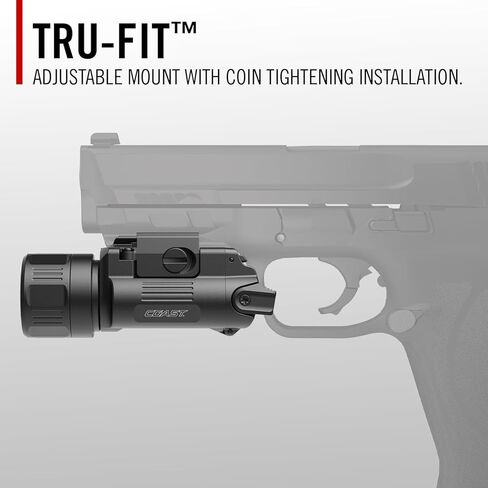 Coast PTX65R Two Beam 1000 Lumen USB-C Rechargeable LED Tactical Weapon Light with Tool-Free Universal/Picatinny Mounting System, and Spot & Flood Beams - IP54 Rating in Kuwait