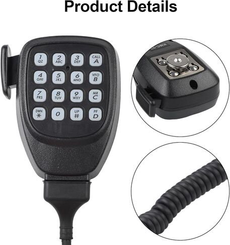 ميكروفون MC-59 لـ Kenwood لـ TM-271A لـ TM-281A لـ TM-471A لـ TM-D710A لـ TM-V71A، ميكروفون راديو هام مانع للضوضاء مع DTMF، قبضة 45 درجة، أزرار جانبية قابلة للبرمجة، لموصل RJ-45 in Kuwait