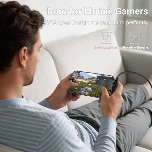 كابل شاحن حامل غير مرئي، كابل شحن سريع 240 وات PD للمكتب، كابل USB-C إلى USB-C بطول 4.9 قدم مع حامل معدني قابل للتعديل 360 درجة، حامل غير مرئي للألعاب والمكتب والمنزل in Kuwait