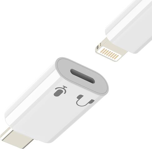 محول صوت Lightning أنثى إلى USB C ذكر لهاتف iPhone 17 16 15 Pro سماعة رأس ومحول ميكروفون وكابل محول سماعات أذن وميكروفون لأجهزة Ipad Jack Adaptador متوافق مع Samsung in Kuwait