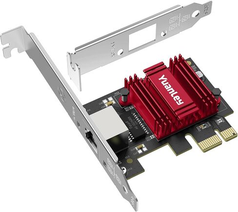 2.5G Network Card, YuanLey 2.5Gb PCIe Ethernet Adapter with Realtek RTL8125B, PCI Express to RJ45 LAN Card, 2500Mbps NIC for Windows/Linux/macOS, Compatible X1/X4/X8/X16 Slot in Kuwait