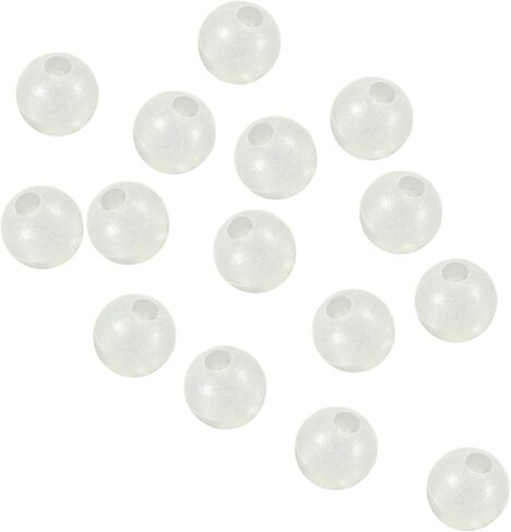 3mm Luminous Fishing Beads, 200 Pieces Plastic Glow Fishing Bait Eggs Rig Bead Tackle Tool Round, White in Kuwait