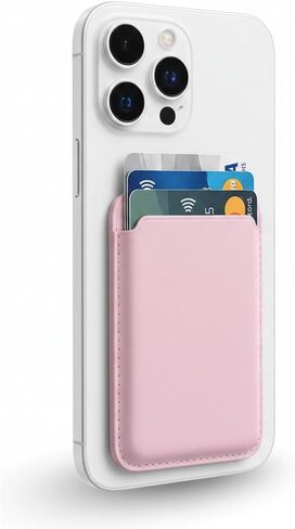 محفظة مغناطيسية لهاتف iPhone 17,16–12 وSamsung Galaxy S25–S22 - محفظة RFID - حامل بطاقات نحيف للغاية 5 للرجال والنساء - محفظة هاتف مغناطيسية من جلد البولي يوريثان الفاخر، أسود in Kuwait