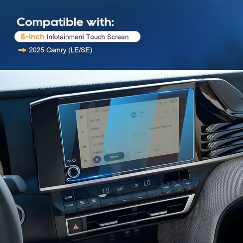 LFOTPP For Camry 2025 2026 Screen Protector - Compatible with 2025 2026 Camry (LE/SE) 8 inch Touchscreen 9H Tempered Glass Infotainment Touch Screen accessories Anti-Fingerprint No More Glare* in Kuwait