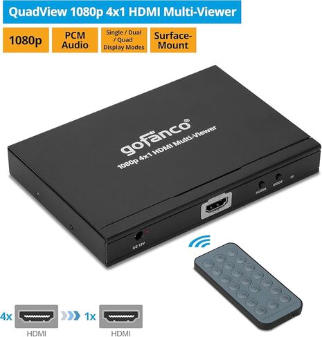 gofanco USB3.0 HDMI Video Capture + 4x1 HDMI Multi Viewer- 1080p in Kuwait