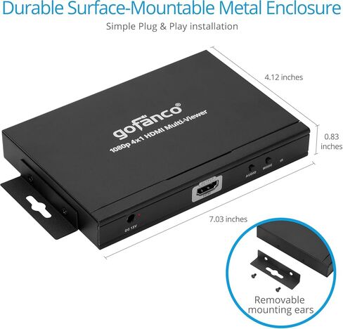 gofanco USB3.0 HDMI Video Capture + 4x1 HDMI Multi Viewer- 1080p in Kuwait
