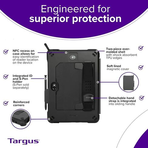 Targus – Field Ready Keyboard Case Compatible with Samsung Galaxy Tab Active4 Pro – (THD933USZ) in Kuwait