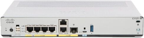 Cisco C1121-4P ISR 1100 Series 4-Port Dual GE/SFP موجه الخدمات المتكاملة مع محول الطاقة (متجدد) in Kuwait