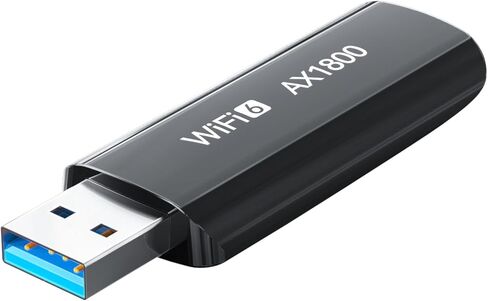 AX1800 USB3.0 WiFi 6 Adapter for Desktop PC, The Wireless Network Transceiver Adapter for Desktop PC with 2.4G/5G Dual-Band, OFDMA, MU-MIMO, WPA3, Travel Size, Supports Windows 11/10 in Kuwait