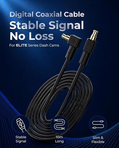 Blackvue CC6G-10 Coaxial Cable (10m/32.8ft) – Front to Rear Video Connection for Dual-Channel Dash Cams, Compatible with Elite Series in Kuwait