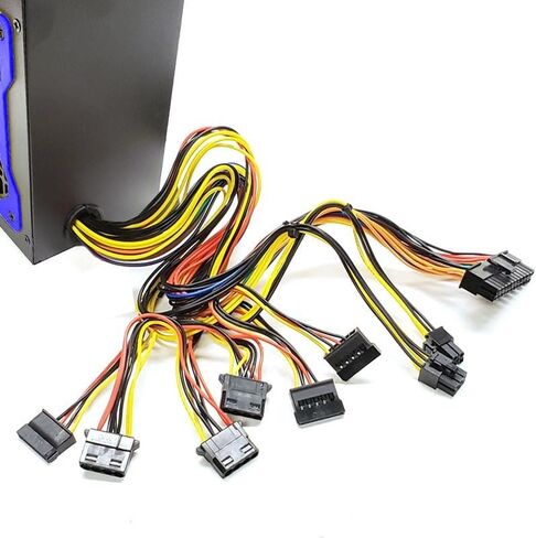 طاقة الرصاص 650 وات - مصدر طاقة ATX بحد أقصى، 20+4 سنون، موصلات PCIe، SATA وMolex، مروحة 12 سم، قابلة للتبديل 110 فولت/220 فولت، ضوضاء منخفضة، تحميل زائد وحماية من قصر الدائرة in Kuwait