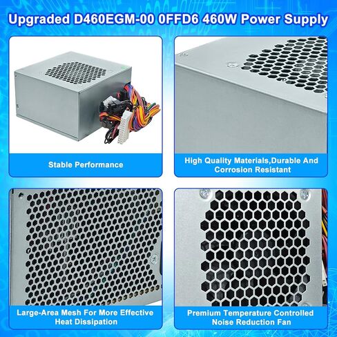 ترقية D460EGM-00 D460AM-03 AC460AM-01 0FFD6 460W مزود طاقة HU460AM-01 PSU متوافق مع Dell Precision 3630 T3630 5680 T3640 T3650 Alien-Ware Aurora R7 R6 R5،DPS-460DB-18 A in Kuwait